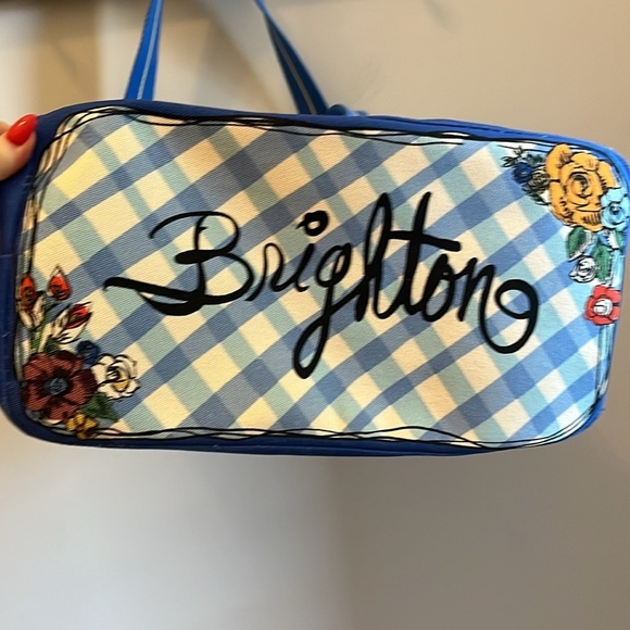 Brighton “Tied With Love” Tote Bag NWT Canvas Floral Hearts - Picture 5 of 10